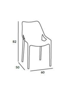 Sedia Bilros polipropilene antracite - Kallea 2
