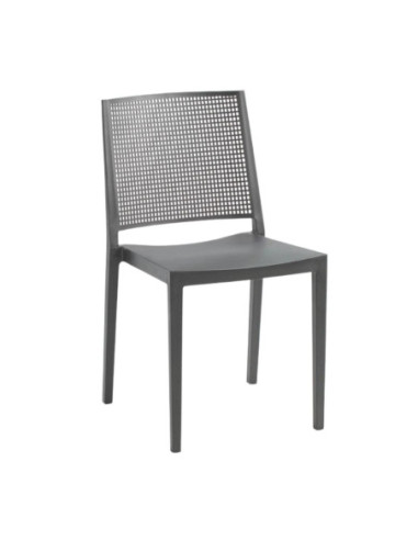 Sedia Grid polipropilene grigio - Kallea