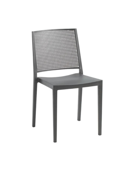 Sedia Grid polipropilene grigio - Kallea
