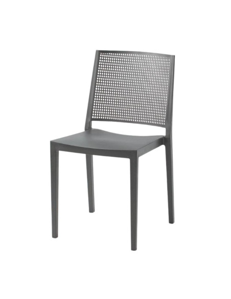 Sedia Grid polipropilene grigio - Kallea