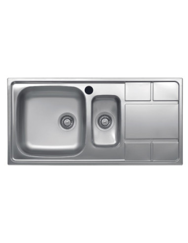 Lavello SAXT332 100x50 cm 2 vasche destro - Kallea