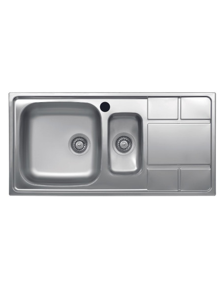 Lavello SAXT332 100x50 cm 2 vasche destro - Kallea