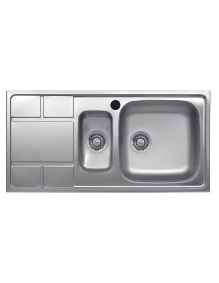 Lavello SAXT332 100x50 cm 2 vasche sinistro - Kallea