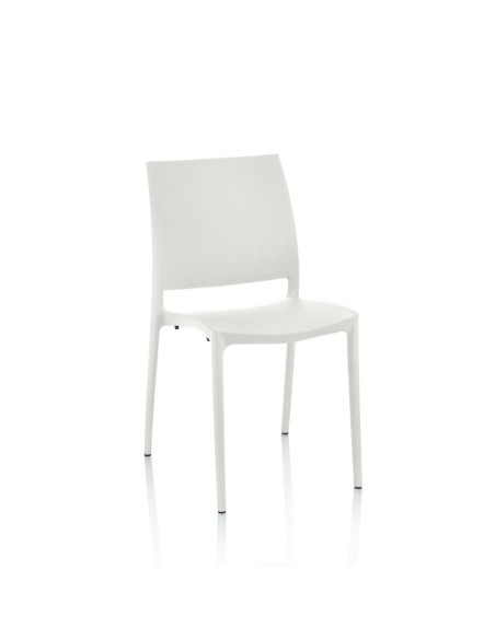 Sedia Curtis polipropilene bianca design ergonomico - Kallea