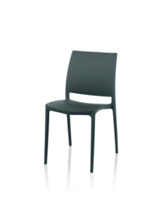 Sedia Curtis polipropilene grigio metal design ergonomico - Kallea 2