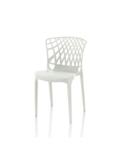 Sedia Logan polipropilene bianca schienale avvolgente traforato - Kallea 2