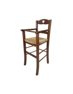 Sediolone bimbo 708 legno noce e seduta paglia - Kallea 2