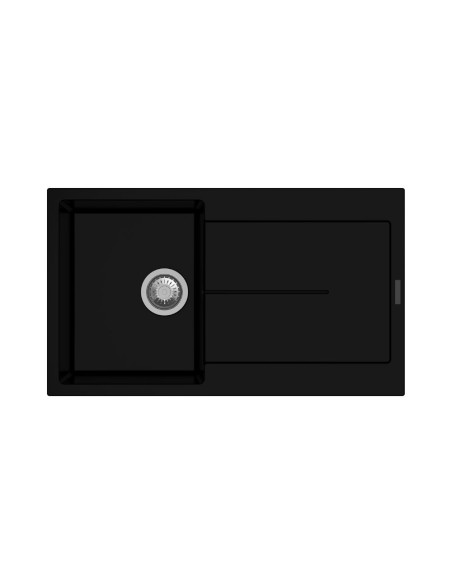 Enigma D100 lavello vasca e gocciolatoio nero - Kallea
