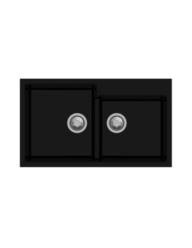 Tip Toe N200 Lavello 2 vasche nero - Kallea