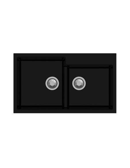 Tip Toe N200 Lavello 2 vasche nero - Kallea