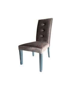 Sedia Montecarlo 3 bottoni velluto grigio - Kallea 2