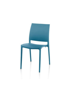 Sedia Curtis polipropilene blu petrolio design ergonomico - Kallea 2