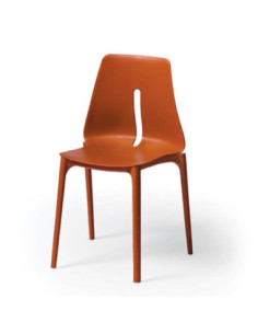 Sedia Oblong polipropilene rosso mattone - Kallea 2