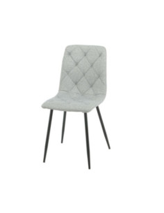 Sedia Okar tessuto grigio chiaro cuciture a rombo - Kallea 2