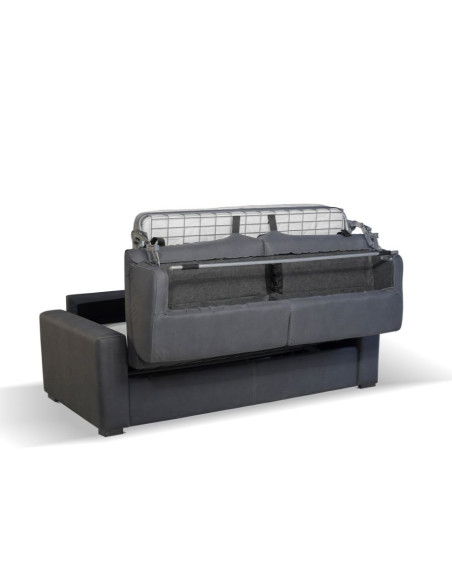 Divano letto Flash 3 posti con rete elettrosaldata colore lino - Kallea