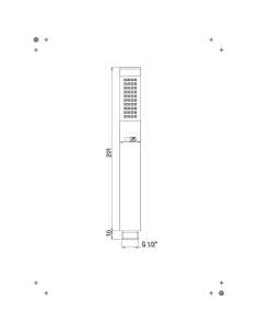 Doccetta Jacuzzi serie Golden anticalcare quadra ottone 1 getto art. 1291150AC00 cromato - Kallea 2