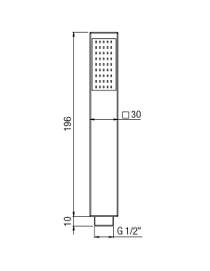 Doccetta Jacuzzi serie Golden anticalcare quadra in ABS 1 getto art. 1291105AC00 cromato - Kallea 2