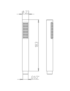 Doccetta Jacuzzi serie Wind anticalcare tonda in ABS 1 getto art. 1291146AC00 cromato - Kallea 2