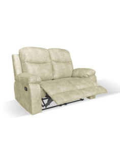 Divano Chicago 2 posti reclinabile sabbia - Kallea 2