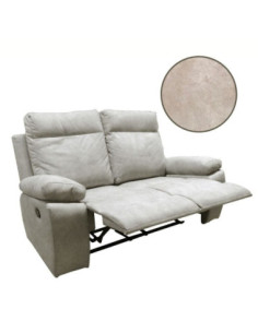 Divano Milano 2 posti 2 recliner manuali beige - Kallea 2