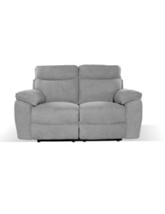Divano recliner Boston 2 posti elettrico in tessuto giulia 9713 grigio - Kallea 2