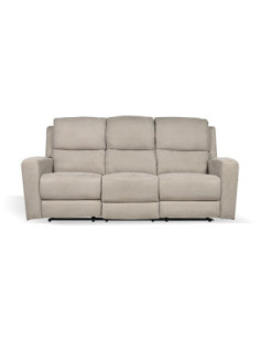 Divano recliner elettrici Claus 3 posti in tessuto colore tortora - Kallea 2