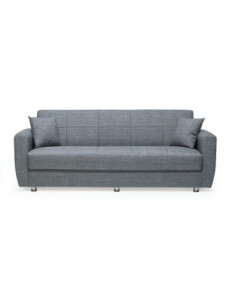 Divano letto con contenitore Rotterdam grigio 228x90x89H - Kallea 2
