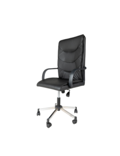 Poltrona direzionale ufficio Makam nera e base cromata - Kallea 2