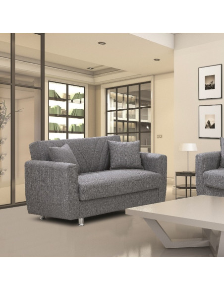 Smart in tessuto Twist 19 grigio 2 posti - Kallea