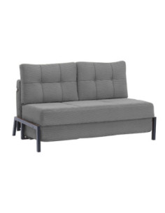 Divano letto Gibson 2 posti in velluto a coste grigio - Kallea 2