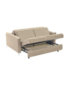 Divano letto Grande 2 posti in tessuto beige - Kallea 2