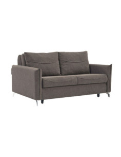 Divano letto Grande 2 posti in tessuto tortora - Kallea 2