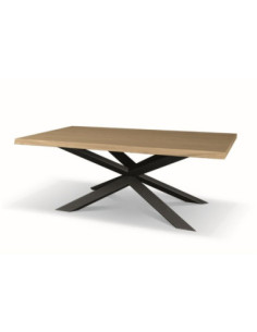 Tavolo Taranta con piano in legno rovere e struttura acciaio - Kallea 2