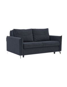 Divano letto Grande 2 posti in tessuto blu notte - Kallea 2