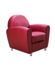 Poltrona Mary ecopelle bordeaux - Kallea 2