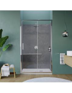 Porta doccia scorrevole Piralla serie Indigo 1904 L 105 x H 195 cm con apertura laterale - Kallea