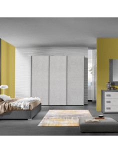 Camera da letto Corinna grigio spatolato grigio cemento - Kallea 2