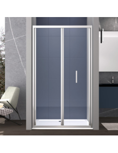 Porta doccia a soffietto Piralla serie Indigo 1907 L 80 x H 195 cm - Kallea 2