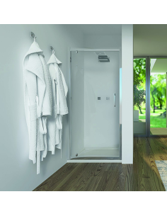 Porta doccia 1 anta battente Piralla serie Indigo 1905 L 100 x H 195 cm - Kallea 2