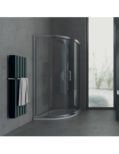 Box doccia semicircolare Piralla serie Indigo 1901 80x80 H 195 cm con apertura scorrevole - Kallea 2