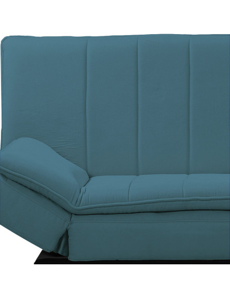 Divano letto Kyl in tessuto blue con piedi metallo neri - Kallea