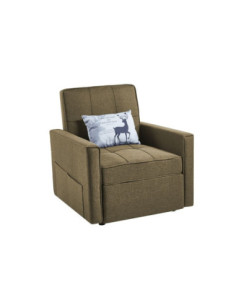 Poltrona Magico con letto in tessuto tortora - Kallea 2