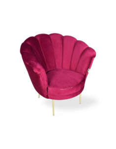 Poltrona Orel in velluto magenta Babyface 17 piedini oro - Kallea 2