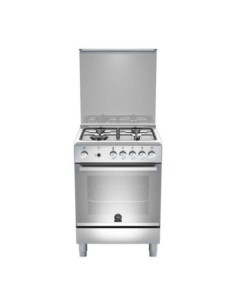 Cucina LA GERMANIA TU64C21DX 60x60 con 4 bruciatori tripla corona e forno a gas grill elettrico inox - Kallea