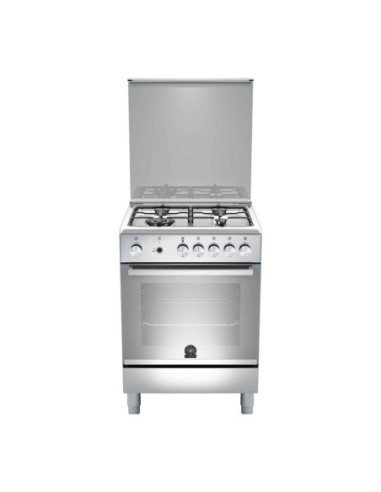 Cucina LA GERMANIA TU64C21DX 60x60 con 4 bruciatori tripla corona e forno a gas grill elettrico inox - Kallea