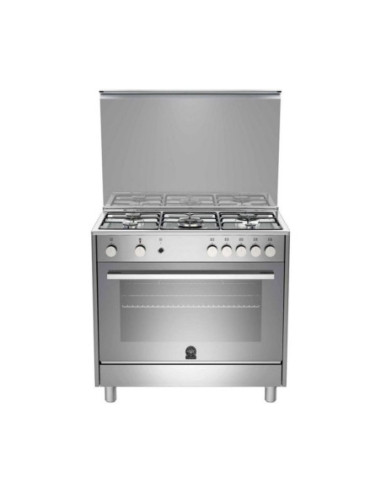 Cucina LA GERMANIA TUS95C21DXB 90x60 con maxiforno gas grill elettrico e 5 fuochi a gas classe A+ colore inox - Kallea
