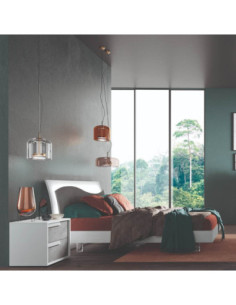 Camera da letto Jolanda cemento e bianco frassinato - Kallea 2