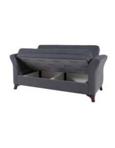 Divano Buket 2 posti letto contenitore grigio - Kallea 2