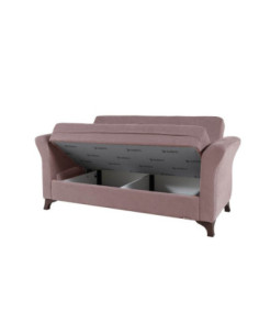 Divano Buket 2 posti letto contenitore rosa antico - Kallea 2