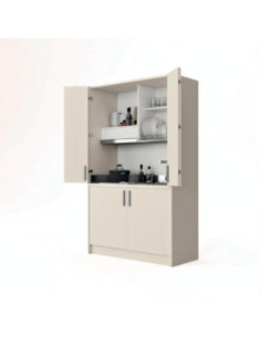 Cucina monoblocco Fold struttura e ante a libro betulla - Kallea 2